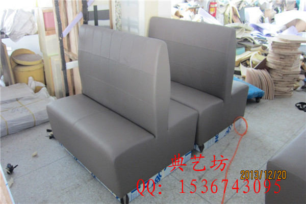 特卖价深圳西餐厅卡座沙发，皮革卡座XCTK-14