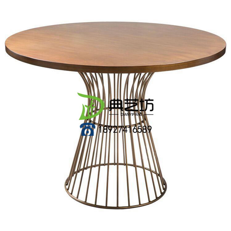茶餐厅桌椅实木圆桌餐厅桌椅定做颜色尺寸